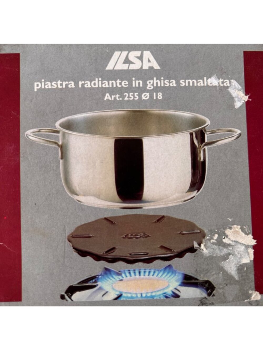 ILSA Cast Iron Enamel Heat Diffuser Plate Flame Simmer Plate Italy Cooking Tool - Picture 5 of 9
